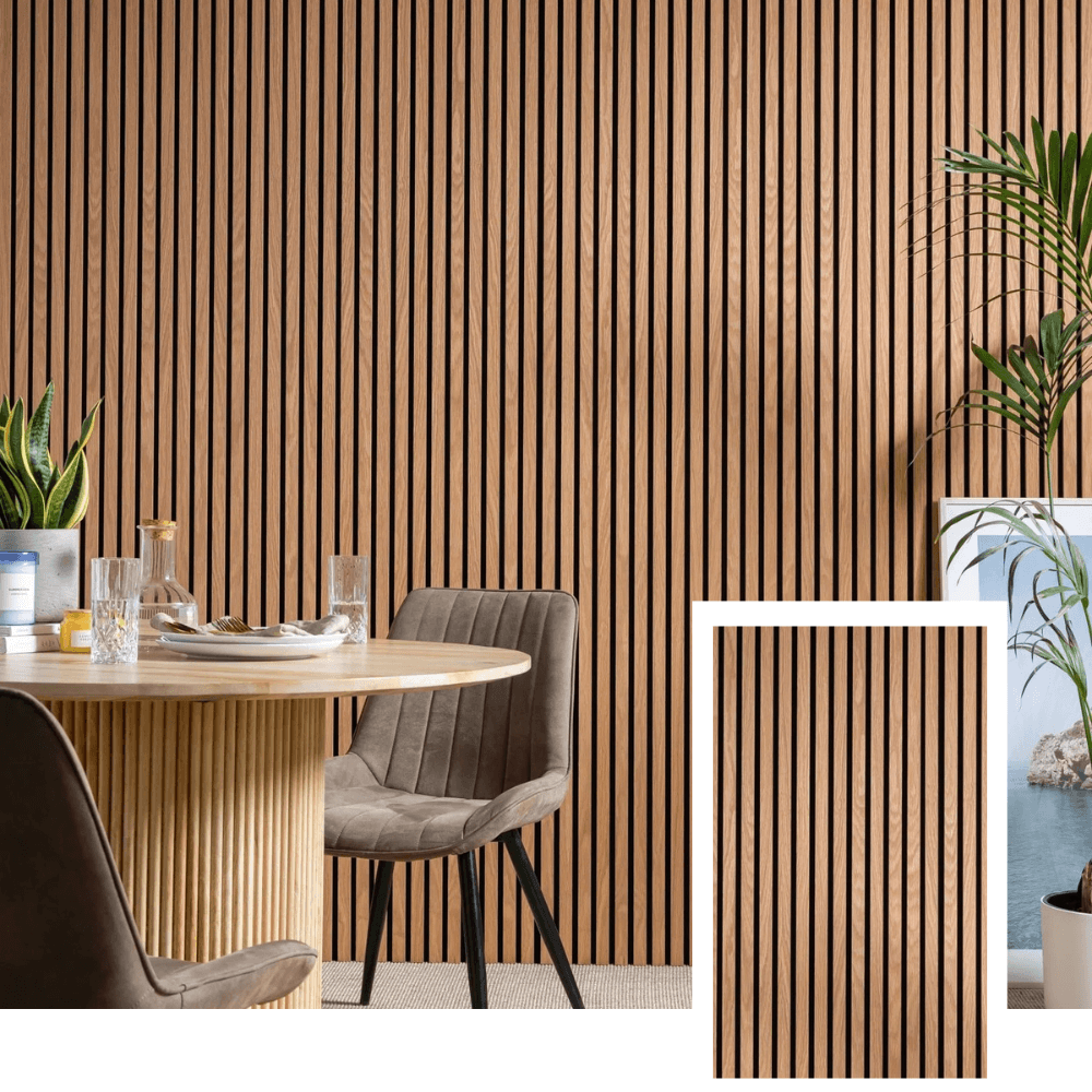 Walleu Acoustic Slat Panel — Oak